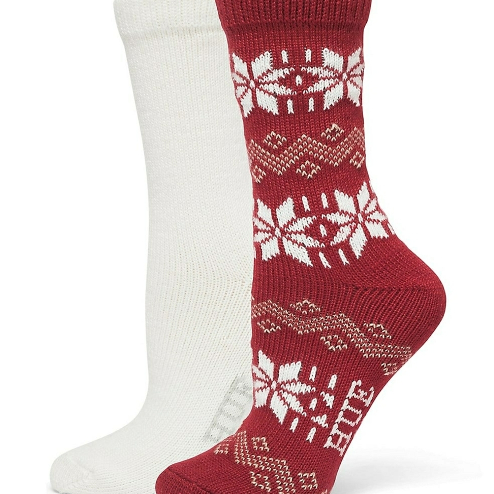 HUE 2-Pair Nordic Snowflake Boot Sock